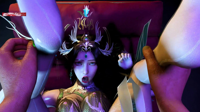 X Hentai: Virtual glow-up: la tentatrice tettona - Animazione 3D Hentai