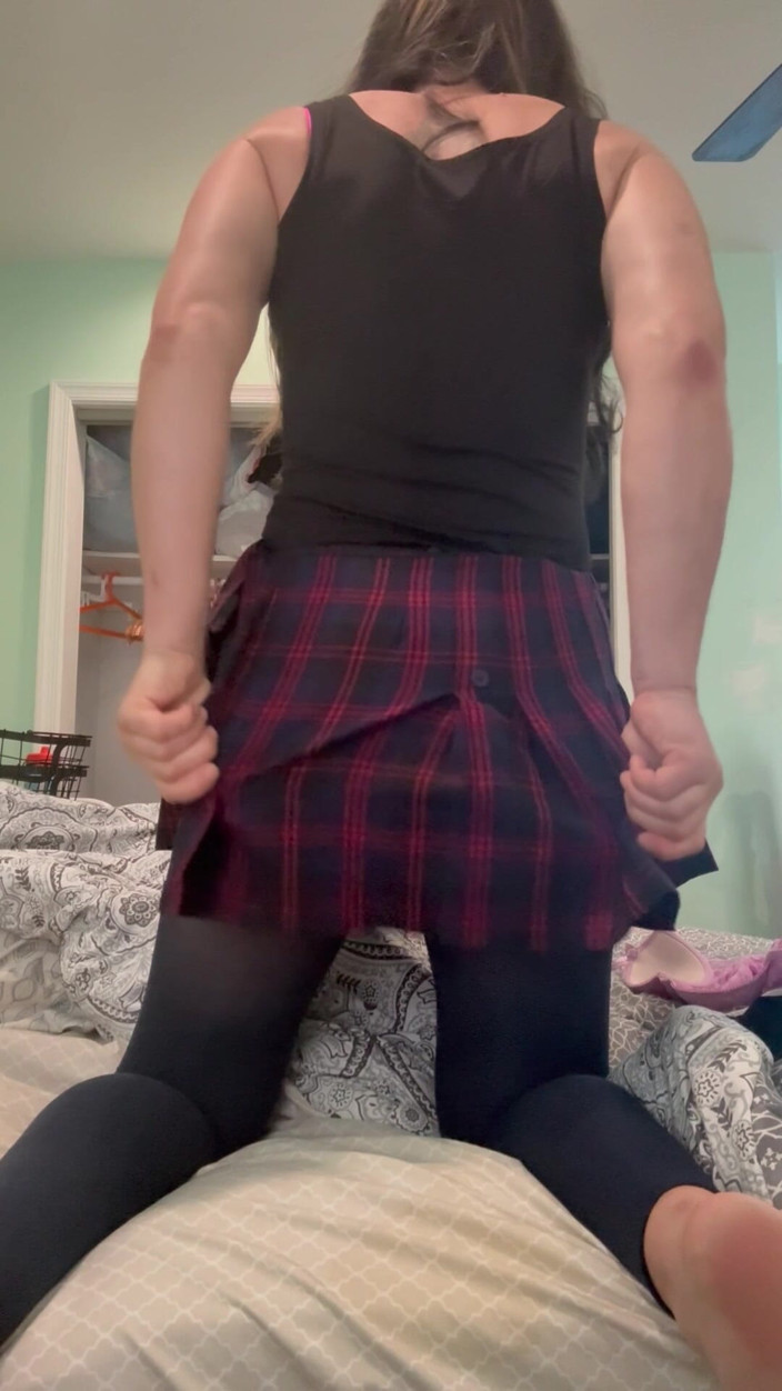 TakeMe35: Sissy Dressed up Schoolgirl Belting
