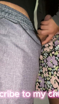 She Grabs the Penis of a Stranger with a Huge Erection.