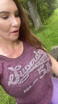 Spreading My Hairy Pussy Outside in the Sun