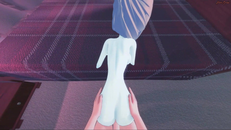Hentai Smash: Pearl spuckt dein sperma aus, pOV, bevor sie auf dem...