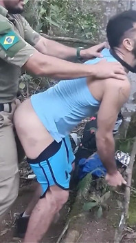 Sucking the Cop's Huge Cock
