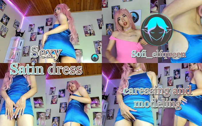 Sofi_elfqueen: Changing and modeling a satin dress