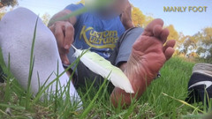 Manlyfoot: Małe białe skarpetki na kostkę - niesamowite narzędzie łaskocze podniesione podczas chodzenia -...