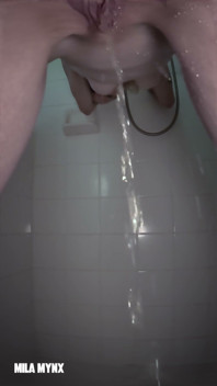 Close-up Pissing From Behind - Piss Slut Training