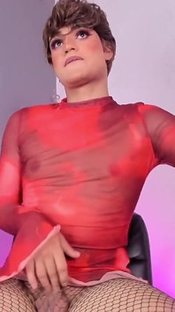 Ken Dancing Sexy for You in Red Dress, and Bouncing Her Ass