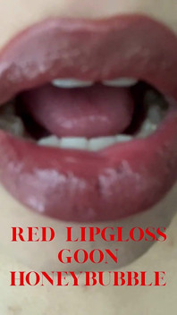 Stosowanie Red Lipgloss Lip Fetish, Gooning, Femdom, Findom