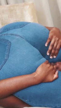 Face Crushed in Tough Jeans