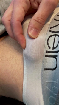 Frenulum Orgasm and Cum by Rubbing My Dick Through My Briefs
