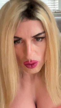 Titstranslady Jerks off Her Girl Cock
