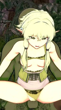 Elf Archer dikongkek dalam hutan oleh seorang Goblin