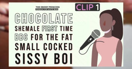 Clip 1 the ebony princess first time chocolate dick for the fat white boi thumbnail
