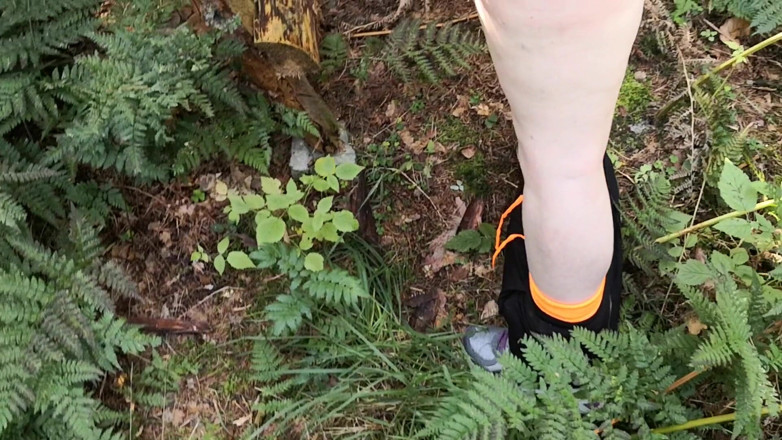 Bouncy Tits Action: Spank me with Christmas tree outdoor