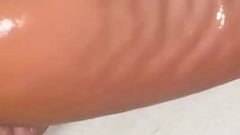 Night Cum on Feet Footfetish