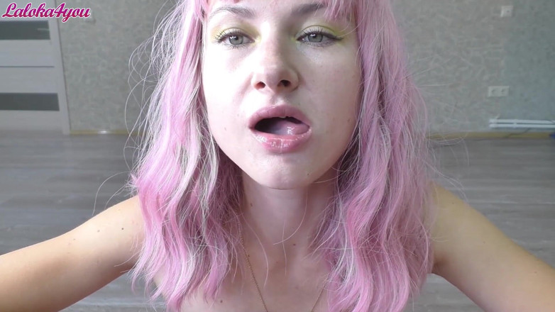 Laloka4you: Sensual blowjob from slutty girlfriend with cum in mouth
