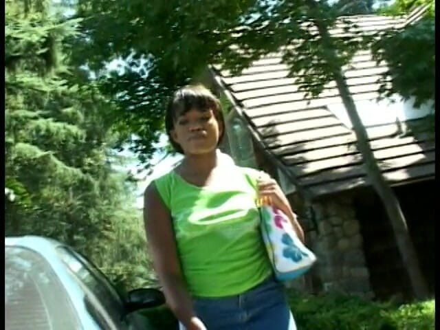 Whites on Blacks: Sweet busty ebony teen tries a huge cock