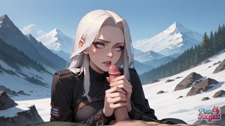 NeuroAngels: Snowy Summit 4-penise Semen Spray Orgie
