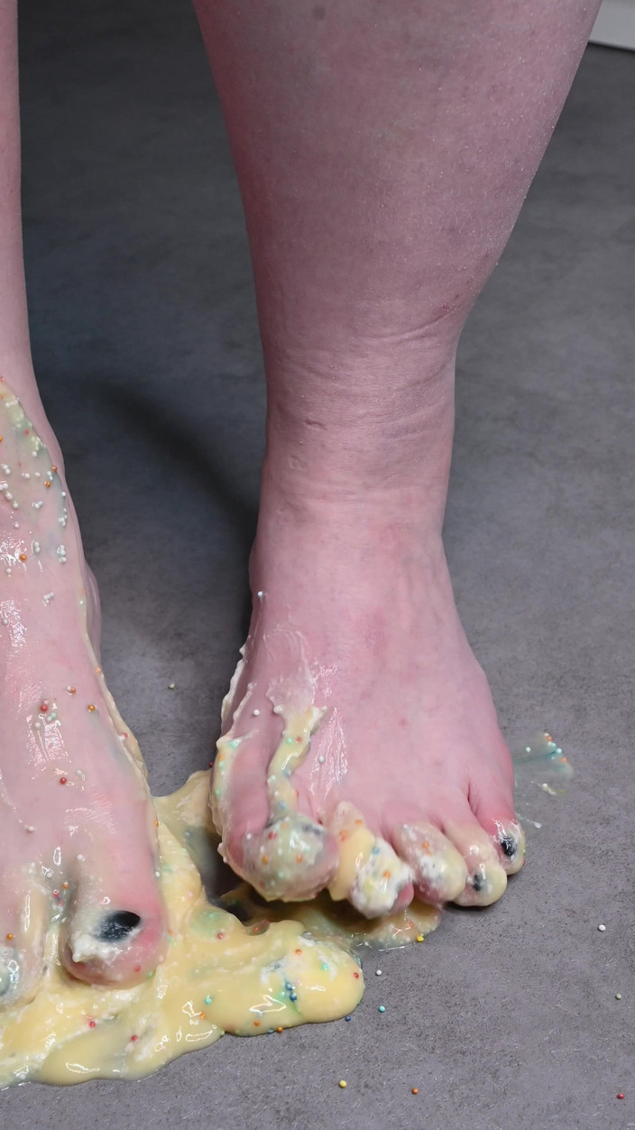 Sexyskyfeet: Asmr romige poesjesvoet smash dikke en hagelslag