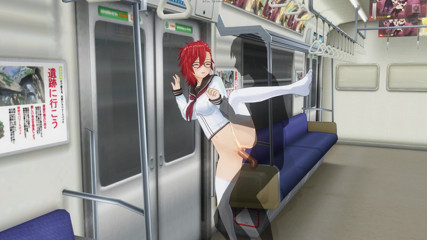 H3DC: Gadis kampus hentai 3d disetubuhi di dinding di mobil kereta bawah...
