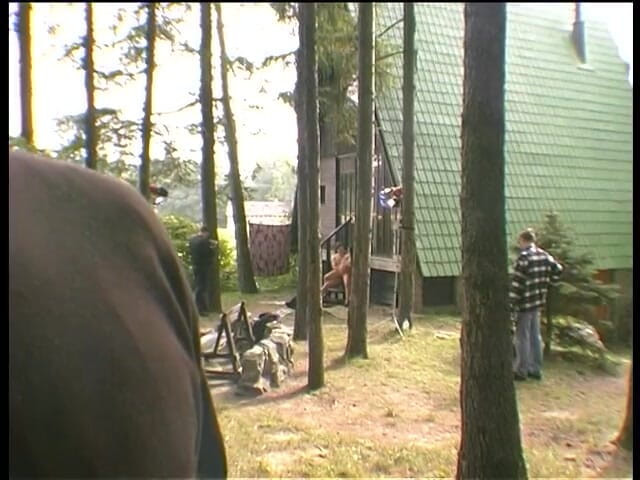 Lucky Cooch: Blond brud blåser sin älskares kuk och blir plöjd och BTS...