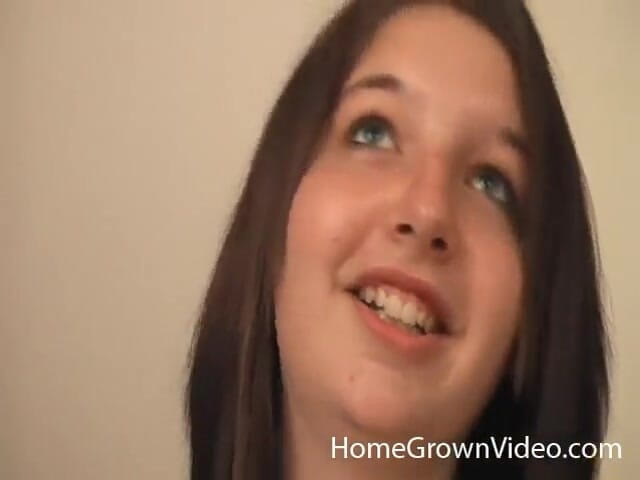 Homegrown Oral: Barely legal Pixie takes two hard cocks at once!