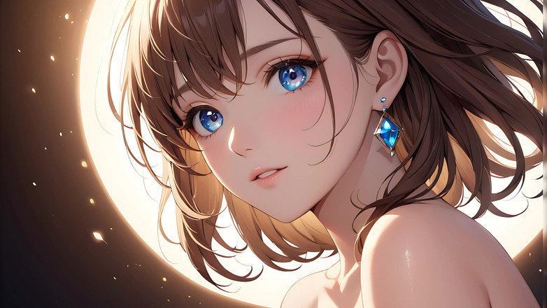 LustRender: Quiet Joy: una hermosa joven en luz mágica