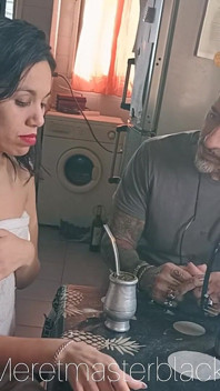 Degenerate Girl Cheats on Her Boyfriend with an Older Man