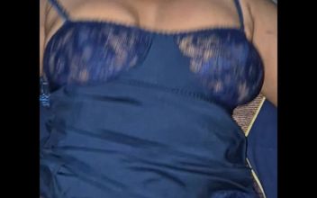 Juicy Big Breast Neighbour Bhabhi Sreeja in Sexy Blue Lingerie Fucked by Me