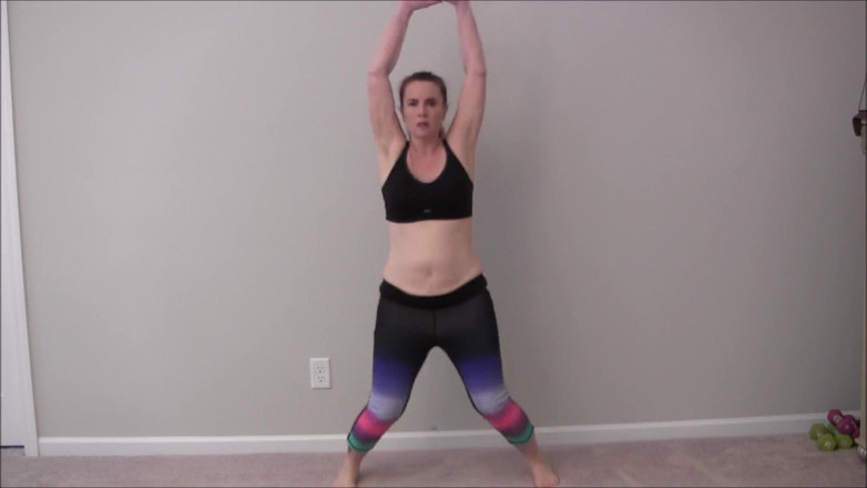 Nikki Nevada: Naked big boobs bouncing jumping jacks