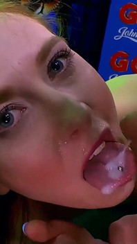 Blonde and Redhead Sluts Get Their Faces Covered in Cum at Ggg Gangbang