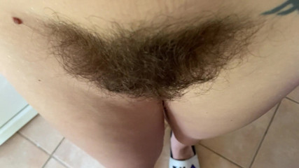 Cuteblonde666: Hairy pussy POV closeup