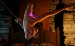 Triss v Shibari Zavěšení je ošukaná s magickým Cristalem