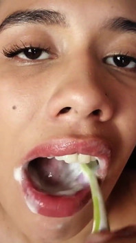 Nastiest Cum Tooth Brushing Ever!