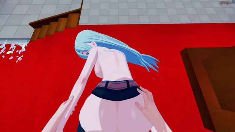 Hentai Smash: Elizabeth Liones recebe POV fodida em uma igreja, gozada na...