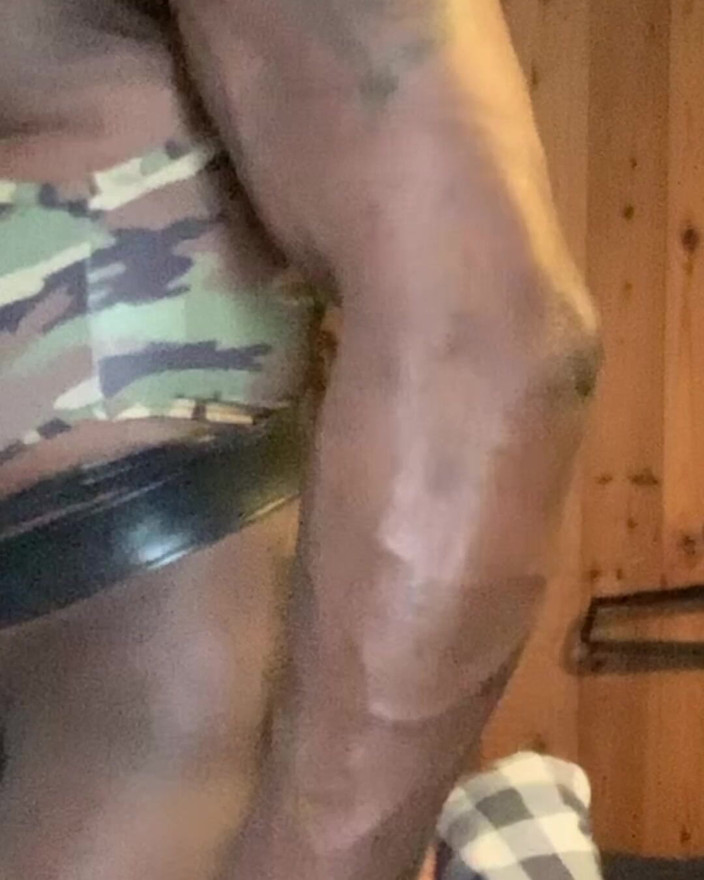 Masculine crossdresser: Singlet Coxa Botas Altas Crossdresser Próstata Wank