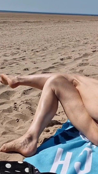 Exhibitionist on Beach