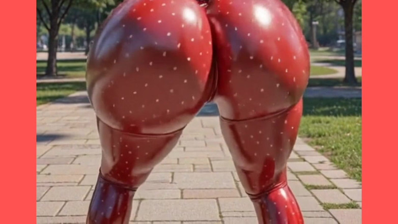 Animate golden: Polka dot leggings à gros cul se fait riche