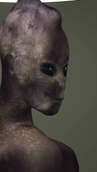 Futa alien plays with a young busty sexy hottie in the sci-fi lab
