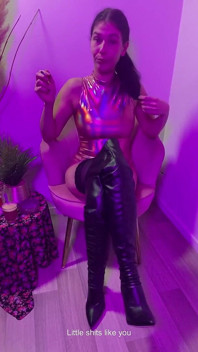 Smoke Humiliation - I Smoke My Cigarette While You Lick My Dirty Thigh-high Boots