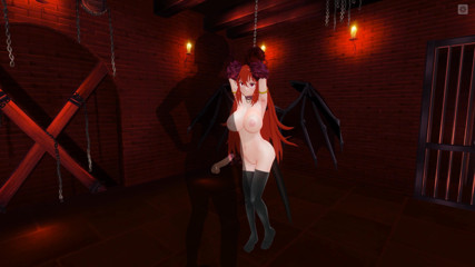 H3DC: 3 boyutlu hentai. Bdsm bağlı succubus dölünü almak istiyor