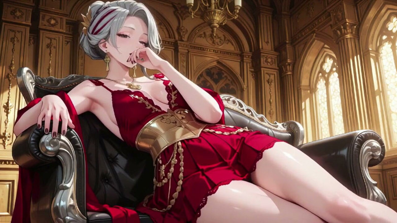 Tay Swift X: Silver Queen on the Golden Throne! Red Silk, Lazy Gaze,...