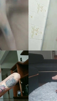 Naughty Young Woman Fooling Around When Her Parents Leave the House.