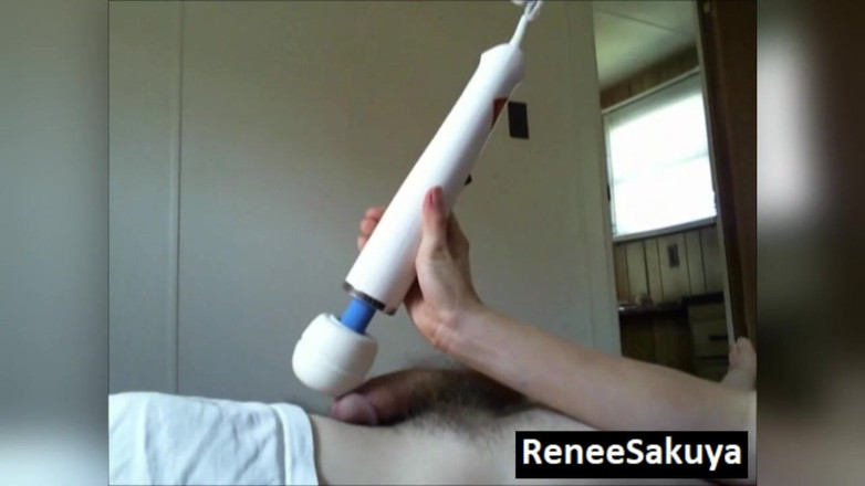 Renee Sakuya: Kein sex für dich heute, bringt ihn mit hitachi zum...