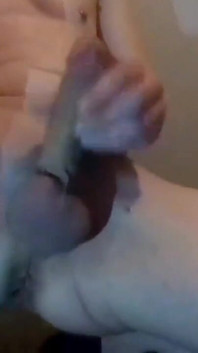 Stroking My Rock Solid Thick Chickcock in Socks; Close-up
