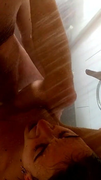 Couple recorded in the shower