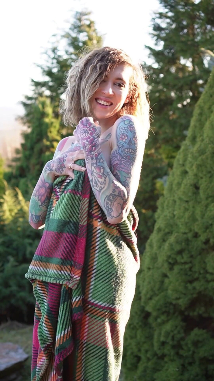 Roxy Rain: The Forest Sees Me Naked, Only Towel Keeps the Secret