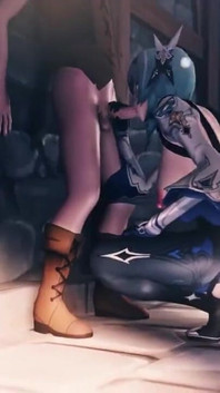 Eula Lawrence Gives Aether an Amazing Blowjob Like a Pornstar in Public Genshin Impact Porn Dragk