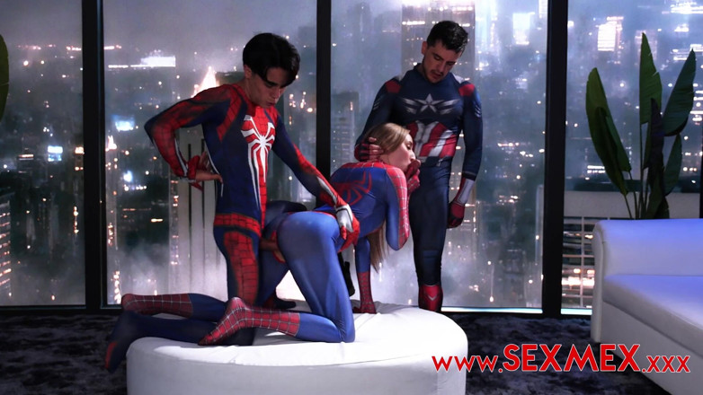 SexMex: Spider Girl Banged by Superheroes. Lula
