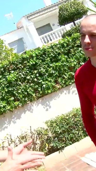Redhead teen Noa with big tits gives a deep blowjob and fucks by the pool - Premium!
