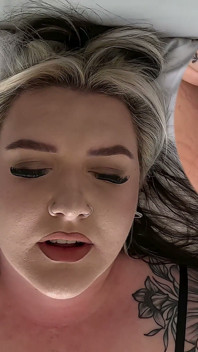 Tattooed BBW Solo Masturbation Georgie Winters Wand and Dildo Real Orgasm in Split Screen Closeup 4K